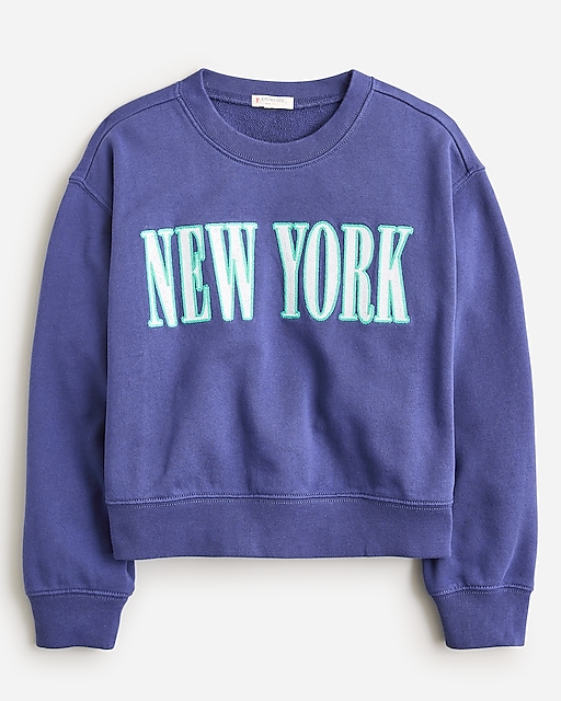 boys Kids' embroidered New York graphic crewneck sweatshirt