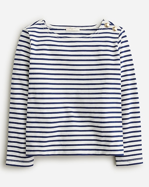 girls Girls' boatneck T-shirt in stripe