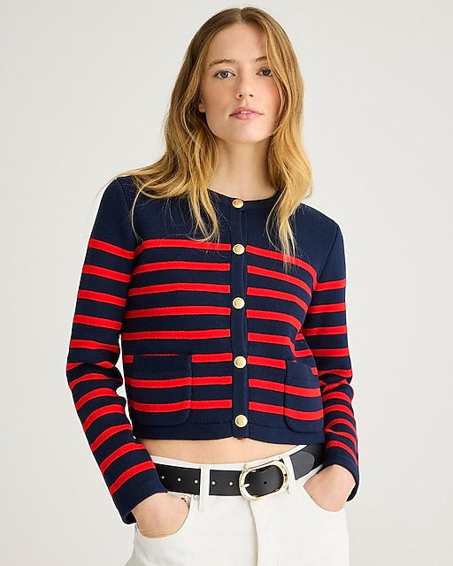 womens Emilie sweater lady jacket in stripe