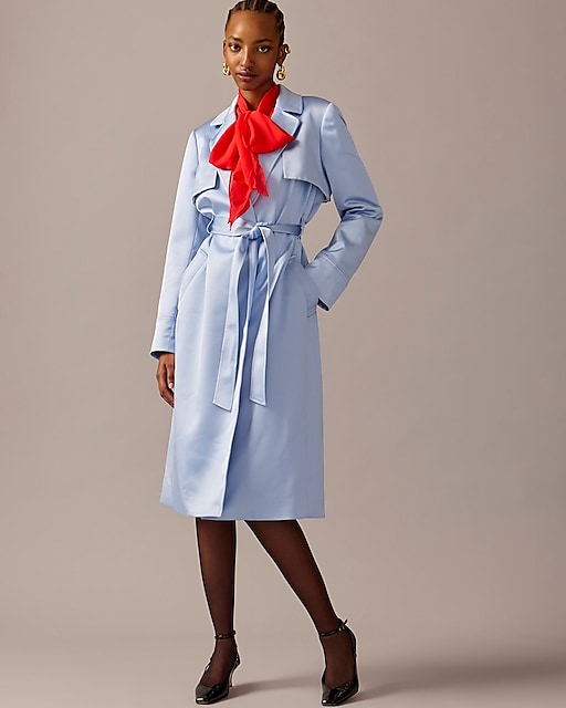 womens Collection Harriet trench coat in tailored satin