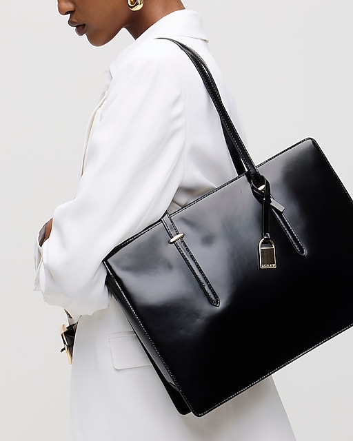womens Edie structured bag in Italian leather